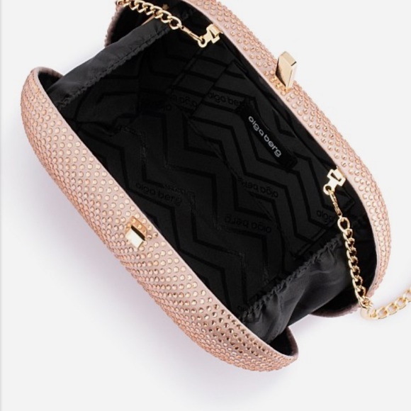 Olga Berg Metallic Pink Clutch - Picture 4 of 6